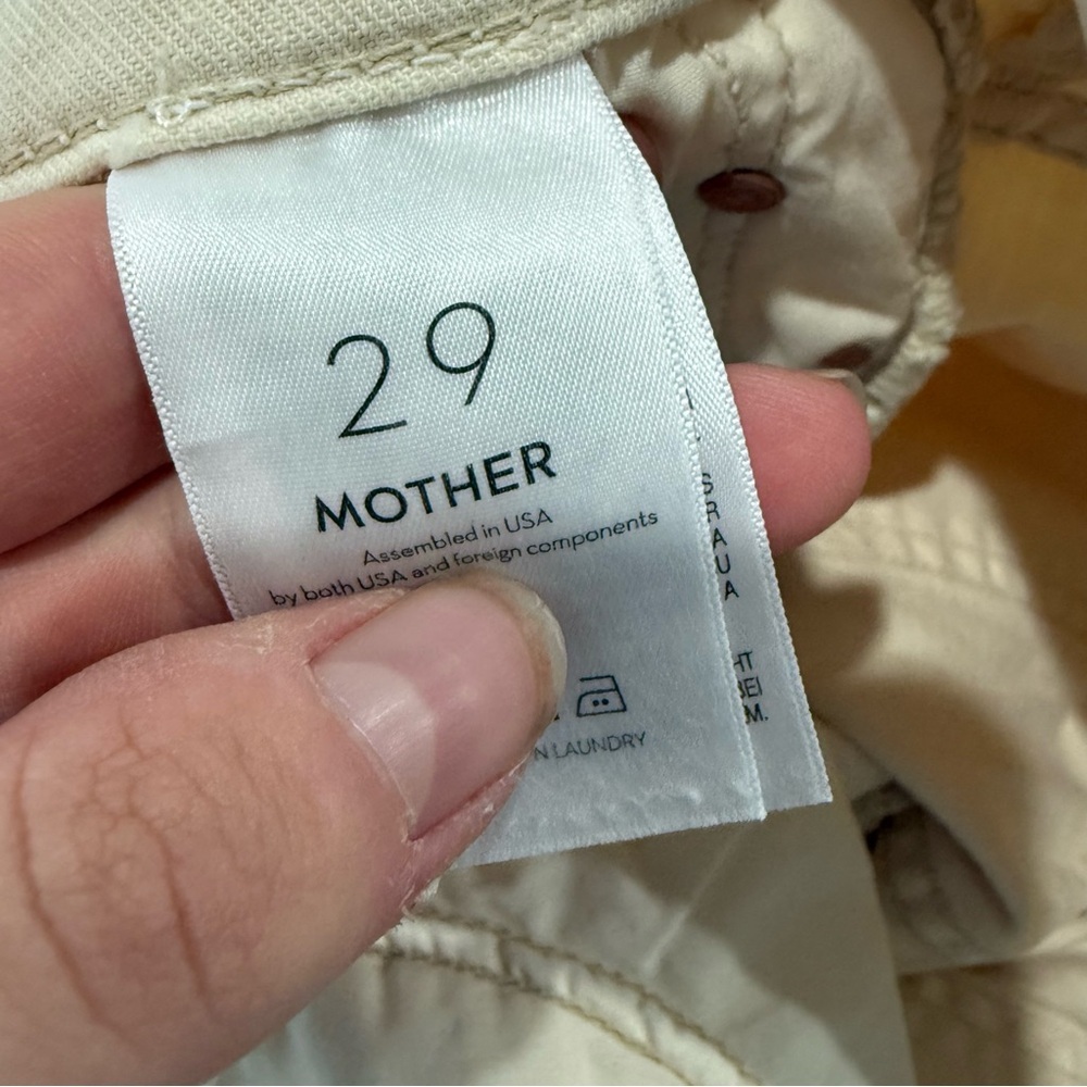 NWT Mother Jeans The Insider Crop Step Fray in Chalk Ivory - Picture 8 of 9